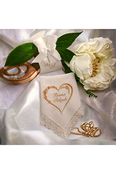dehaberk Söz&Nişan Tepsisi İçin Söz Mendili Lavanta Kesesi 2 Lİ Set