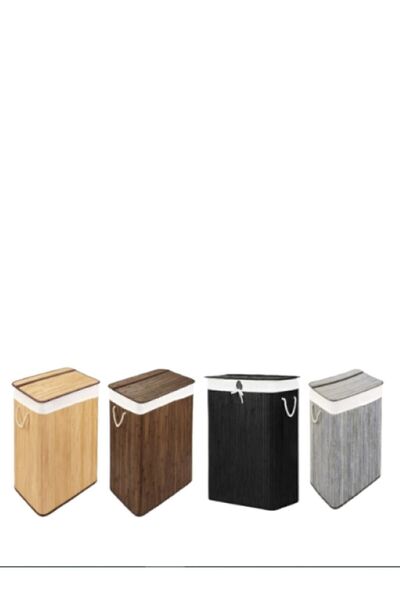 Sever 40 x 30 Bambu Kirli Çamaşır Sepeti Dikdörtgen Fmapr33257 Gri 20-49 L Hasır