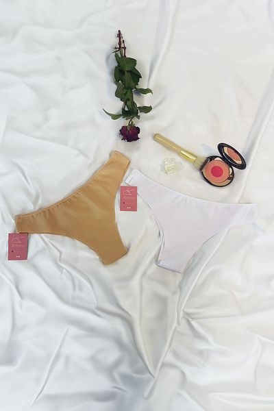 Rintalia Cotton Basic Women's Brazilian Panties Set of 2