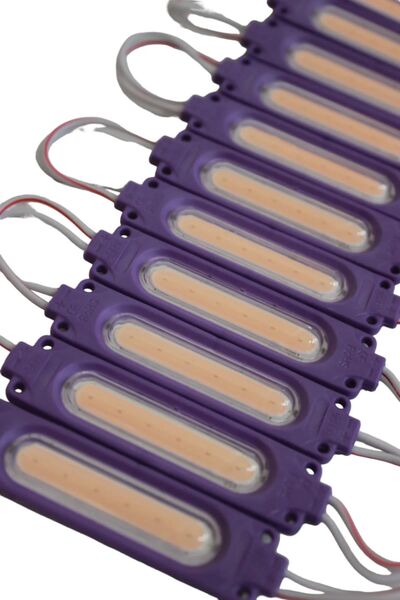 Genel Markalar Demir Led - Cob Led Modül Lensli 2 Watt 12 Volt Mor (10 ADET)