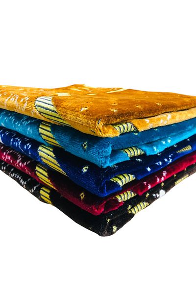 Tekbir Yayınları Luxury Velvet Prayer Rug - Hajj and Umrah Wholesale Gift