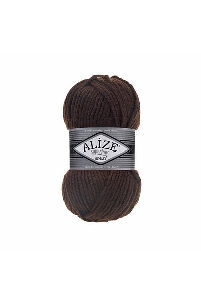 Alize Süperlana Maxi Χοντρό Πλεκτό Σχοινί 026 Καφέ