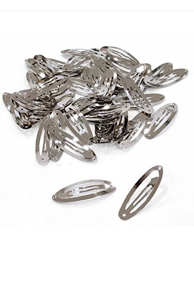 Monalisa 5cm Gümüş Klipsli Çit Çıt Toka Metal Çit Çıt Toka Apart 20 Adet