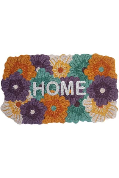 ORCHID HOME PRINTED GLITTER COIR DOORMAT 45X75 CM