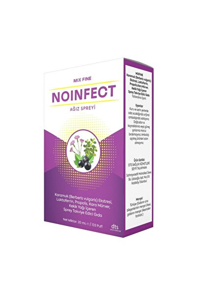 MIX FINE Noinfect 20 ml Sprey Şişe Kronik ,ağız Içi Aft,immüne Sistem Güçlendirici Doğal Içerikli