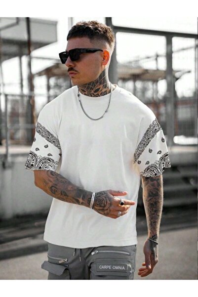 Altamira Ανδρικό μπλουζάκι Oversize με λευκό μανίκι