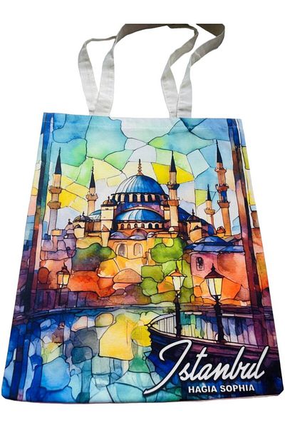 GALATA GIFT Geantă unisex din pânză imprimată 40*34 cm - Geantă pentru femei, școală și universitate pentru tineri și adulți