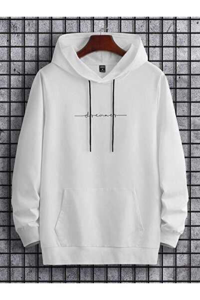 Altamira Φούτερ με κουκούλα Unisex White Dream Printed Oversize