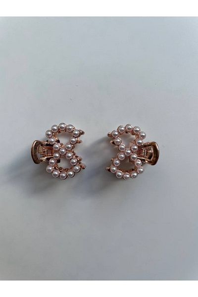 GALATA GIFT Μικροσκοπικές μεταλλικές φουρκέτες με γυαλιστερές πέρλες