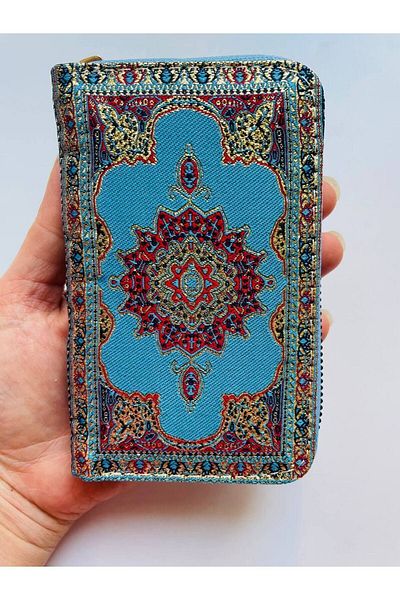 GALATA GIFT Gilded Zippered Women's Wallet with Coin and Two Card Holder Portfolio 14*9cm