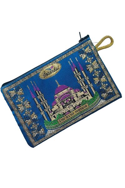 GALATA GIFT Portofel de damă de mărime medie - elegant, cu fermoar, căptușit, portofel pentru monede cu model Kilim 15x10