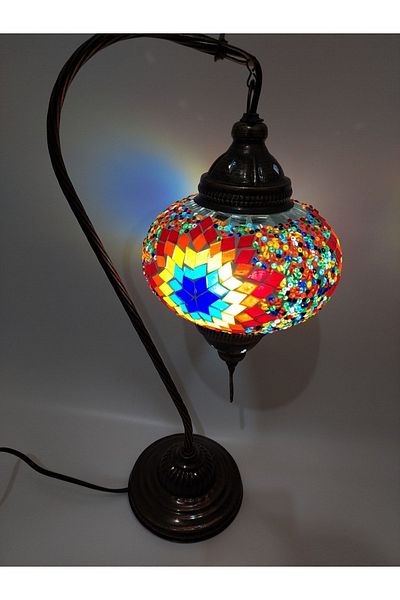 GALATA GIFT Mosaic Lampshade, Walking Stick Table Lamp, No: Three 18cm