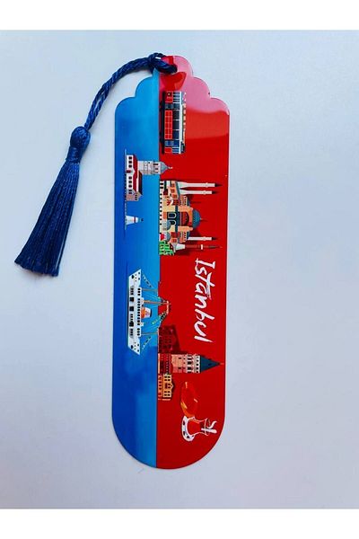 GALATA GIFT Semn de carte cu ciucuri de culoare vibrantă tematică Sfintele Istanbulului