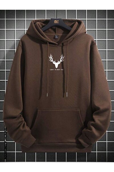 Altamira Ανδρικό φούτερ με κουκούλα σε καφέ ελάφι