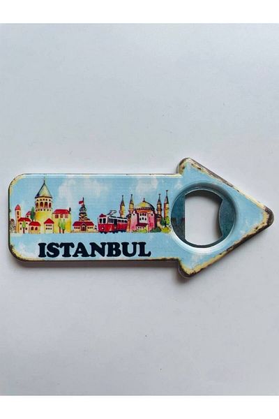 GALATA GIFT În formă de săgeată, deschizător de sticle cu tematică Istanbul, magnet pentru deschidere