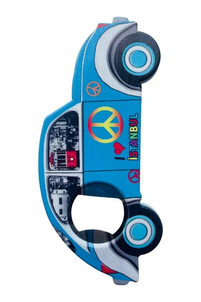 GALATA GIFT Istanbul Themed - Car Shaped Bottle Opener Magnet, Soda and Gazoz Opener, Fridge Magnet