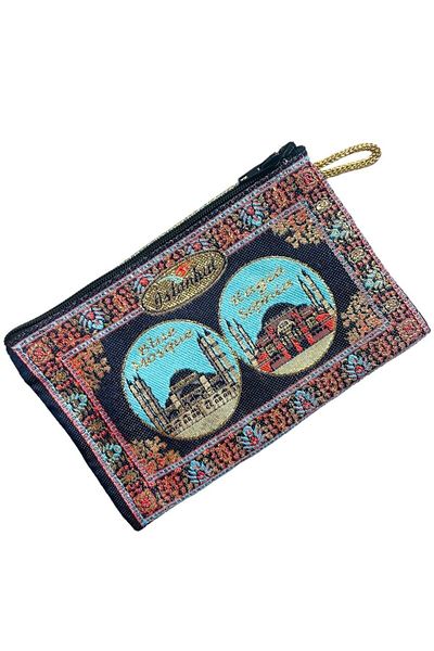 GALATA GIFT Women's Medium Size Wallet - Stylish, Zippered, Lined, Rug Patterned Coin Wallet 15x10