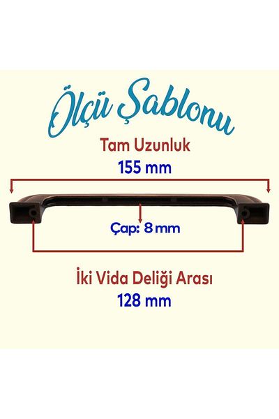 Badem10 Alperen Antique Copper Metal 128 Mm Mobilier - Mânere Dulap Sertar Bucătărie