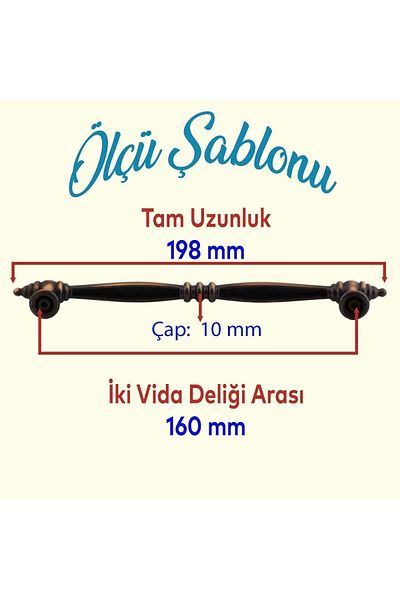 Badem10 160 mm Fagure de miere Metal plat - Mânere de mobilier din cupru antic pentru dulap sertar de bucătărie