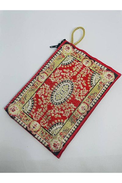 GALATA GIFT Women's Medium Size Wallet - Stylish, Zippered, Lined, Rug Patterned Coin Wallet 15x10