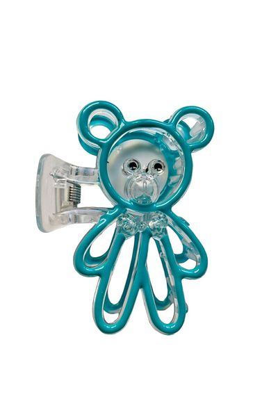 GALATA GIFT Cataramă cu zăvor, mărime mare, culoare transparentă, cataramă solidă cu ursuleț XL, cataramă cu buton de 8 cm