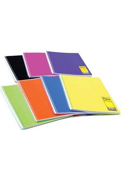 Mynote Flex A4 120 de coli caiet cu copertă din plastic cu spirală în carouri