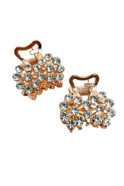 GALATA GIFT Agrafă de păr din metal de culoare albastră, strasuri, cleme