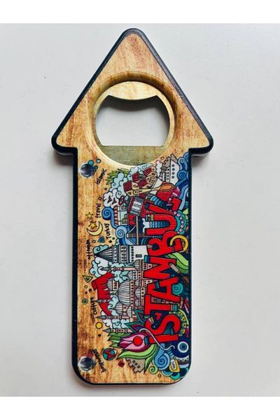 GALATA GIFT Arrow Sign Shaped, Istanbul Themed Bottle Opener, Magnet Opener