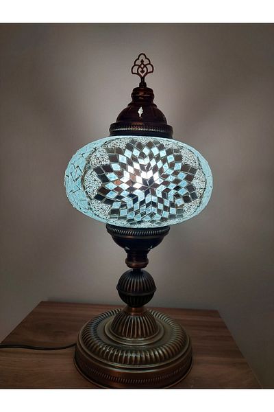 NiceandBonita 57 cm Large Size Mosaic - Lampshade Turkish Lamp Handmade
