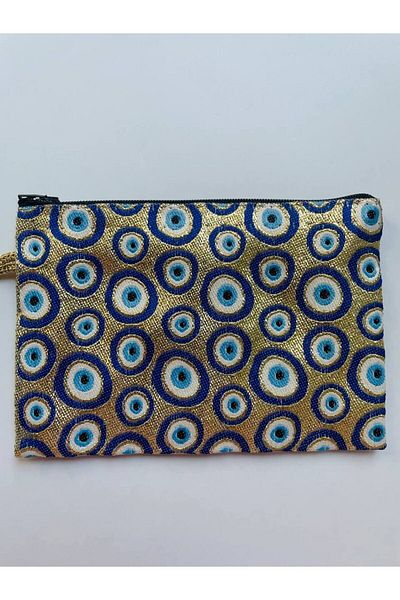GALATA GIFT Women's Wallet with Evil Eye, Medium Size Stylish Zippered, Lined Wallet