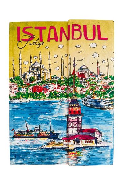 GALATA GIFT Caiet de mulțumire pentru memorie și amintire - Jurnal, caiet de concepte cu copertă rigidă, fără linii și tematică Istanbul