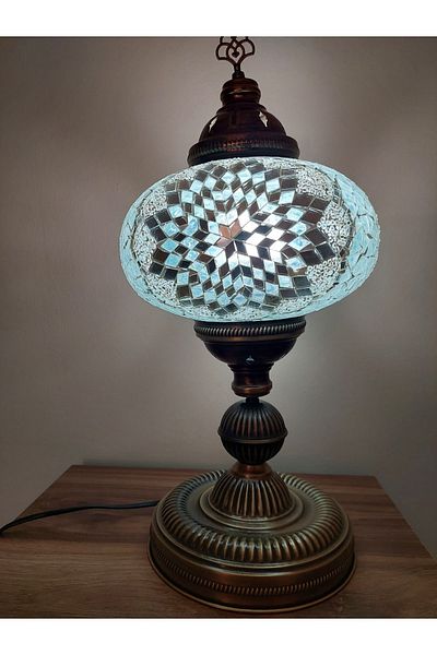 NiceandBonita 57 cm Large Size Mosaic - Lampshade Turkish Lamp Handmade