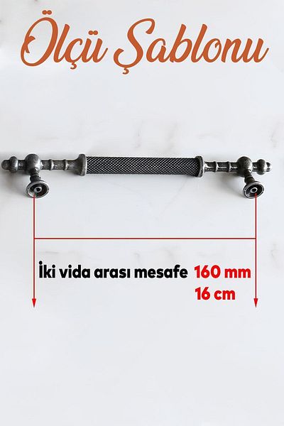 Badem10 Lemn de molid antic argintiu antic metal 160 mm mobilier bucătărie sertar dulap dulap mâner mâner