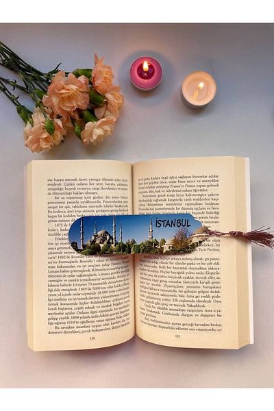 GALATA GIFT Σουλτάναμπετ Τζαμί με θέμα, ζωηρόχρωμο, φούντα σελιδοδείκτης