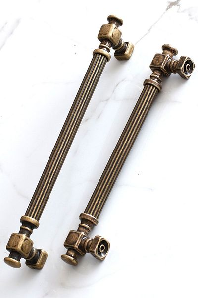 Badem10 Talas Antique Galben Antic Dungi Metal 192 Mm 19,2 Cm Mobilier Bucătărie Dulap Mâner Mâner