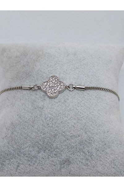 GALATA GIFT سوار مصعد من حجر الزركون على شكل البرسيم، سوار مضاد للتشويه