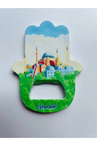 GALATA GIFT Deschizător de sticle în formă de mână de Fatman, cu tematică Istanbul, magnet pentru deschidere