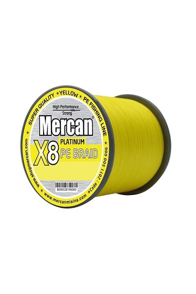 Mercan Pe Knitted Platinum X8 Yellow Rope 500m Line
