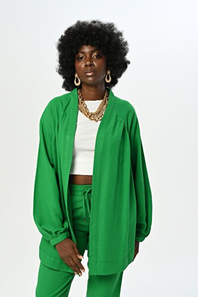 Orfeo Negro Oversize Cut SoliD Color Kimono