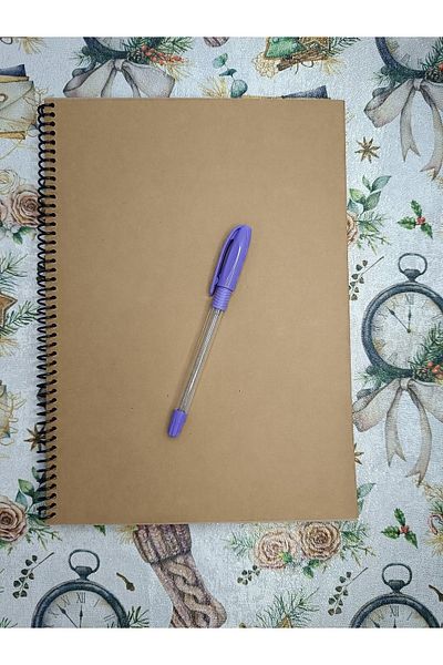 Pink Swan Craft Copertă Kraft A4 - 30 de coli 60 de pagini Scrapbook Bullet Journal Sketchbook