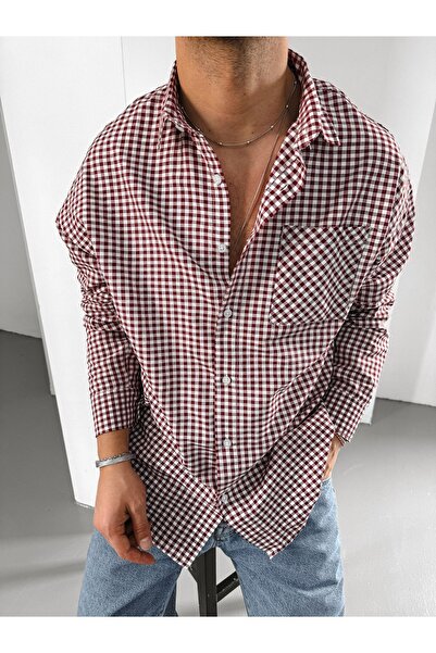 King Brothers Men's Patterned Cotton Pocketed Shirt Long Sleeve