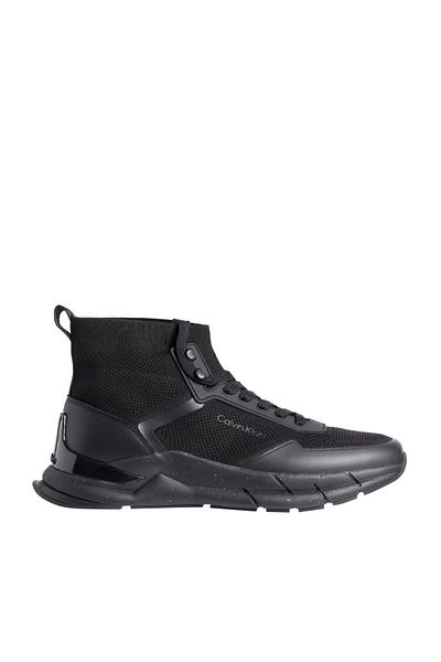 Calvin Klein Men's Brand Logo Rubber Outsole Polyster Top Comfortable Inner Foam Sole Black