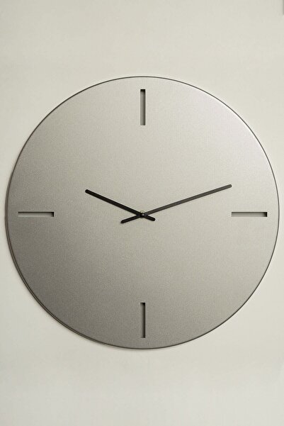 Artepera 46 Cm - Timeless Sessiz Metal Dekoratif Duvar Saati - Gümüş - Ev Ofis Salon Duvar Saatleri - Aps113