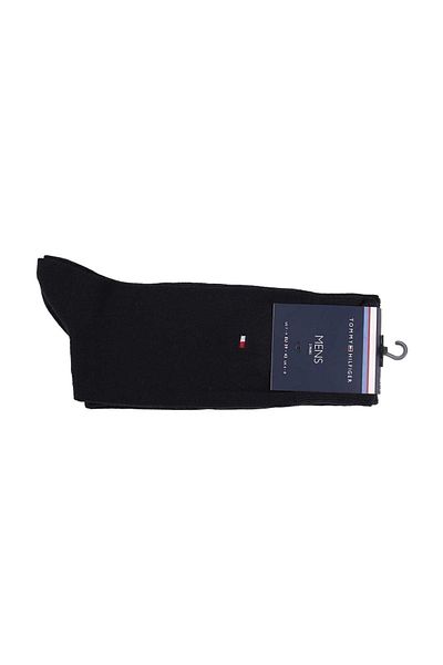 Tommy Hilfiger Men's Brand Logo Cotton Navy Blue Socks for Daily Wear - Comfort and Elegance