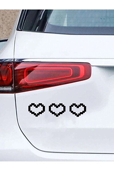 Janusmania Kalp Desenli Araba Sticker Oto Sticker