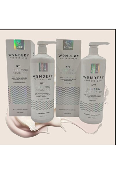 WONDERY Professıonal Bakım Şampuanı 1000 ml & Keratinli Botoks Saç Kremi 1000 ml