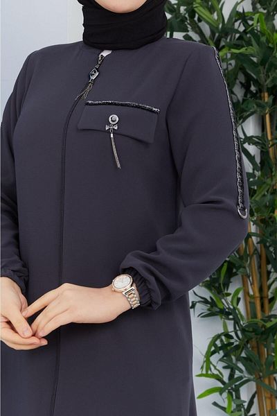 ZEWAHİR FASHİON New Season Very Stylish and Sports Honeycomb Fabric Ferace