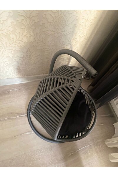 MİHRAEFNAN Gri Renk Minderli Kedi Ve Küçük Köpek Salıncağı Yatağı