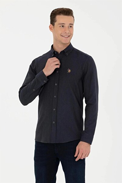 U.S. Polo Assn. Férfi sötétkék hosszú ujjú alaping TELİFSU BUTİKHOME