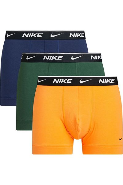 Nike Men's Boxers - Elastic Design with Maximum Comfort, Navy-Green-Orange